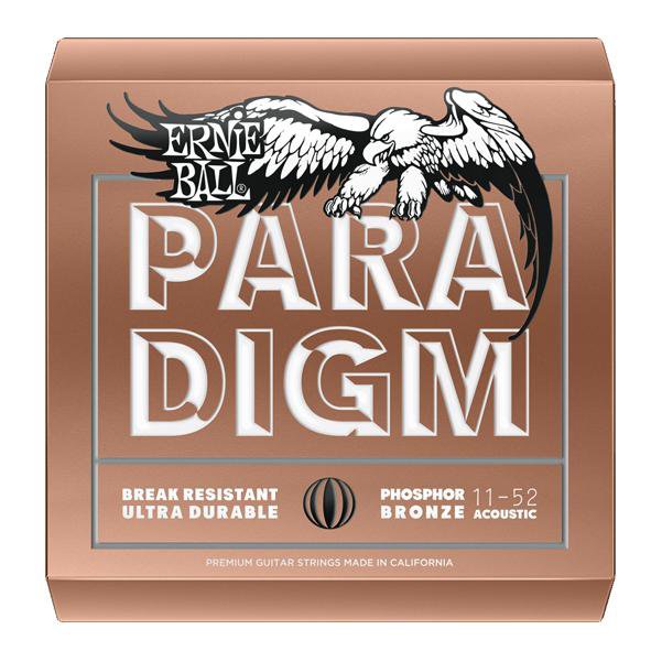 ernie ball acoustic guitar strings ernie ball 2078 paradigm light phosphor bronze acoustic guitar strings - 11-52