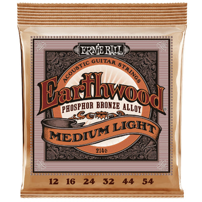 Ernie Ball 2146 Medium Light Earthwood Phosphor Bronze Acoustic Strings - .012-.054