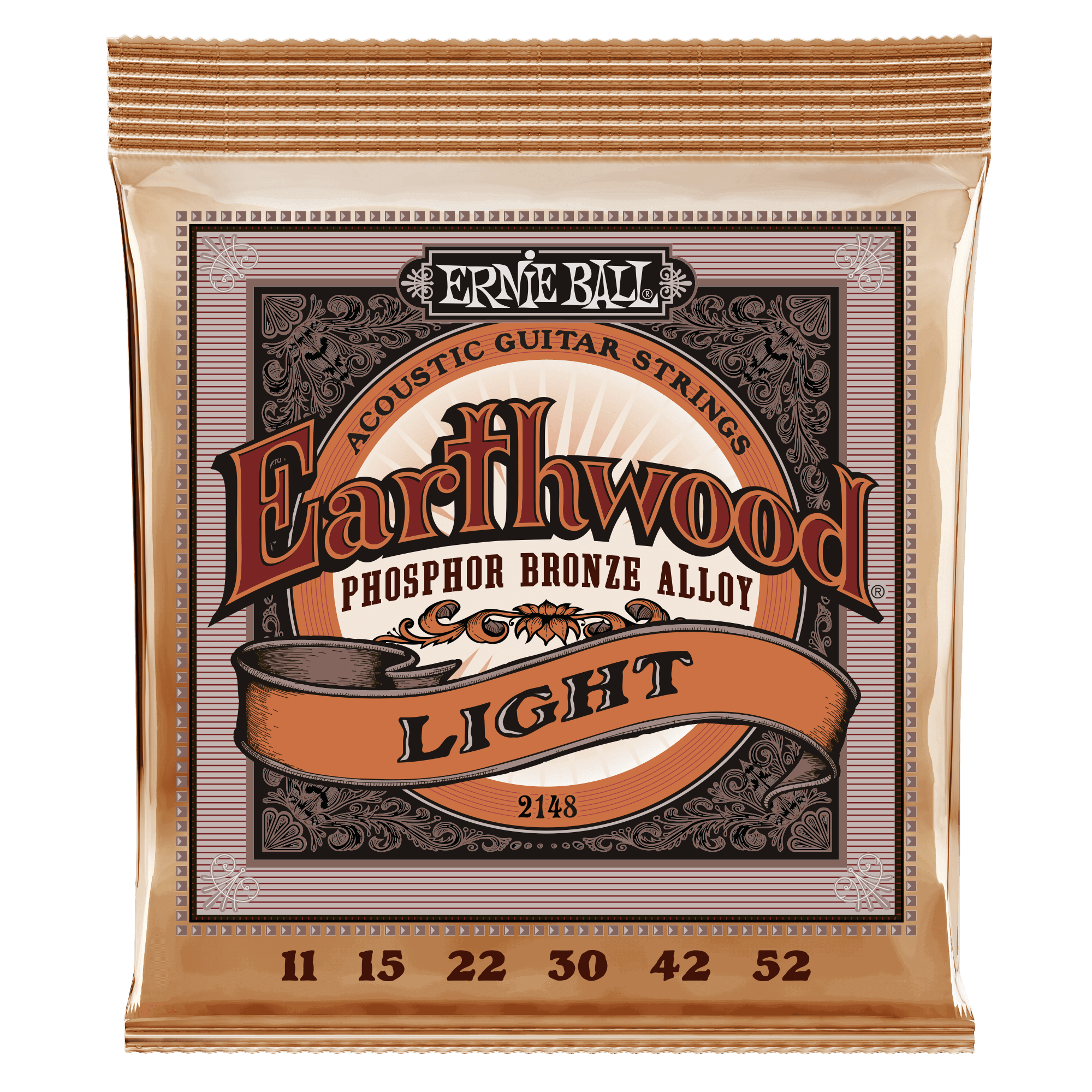 Ernie Ball Acoustic Guitar Strings Ernie Ball 2148 Earthwood Phosphor Bronze Acoustic Strings 11-52