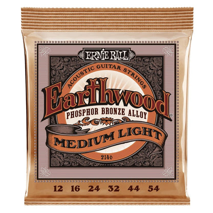 ernie ball acoustic guitar strings ernie ball 3543 medium light earthwood phosphor bronze acoustic guitar strings  - .12-.54