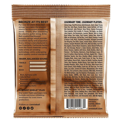 ernie ball acoustic guitar strings ernie ball 3544 medium earthwood phosphor bronze acoustic guitar strings  - .13-.56