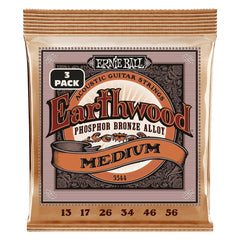Ernie Ball Acoustic Guitar Strings Ernie Ball 3544 Medium Earthwood Phosphor Bronze Acoustic Guitar Strings  - .13-.56