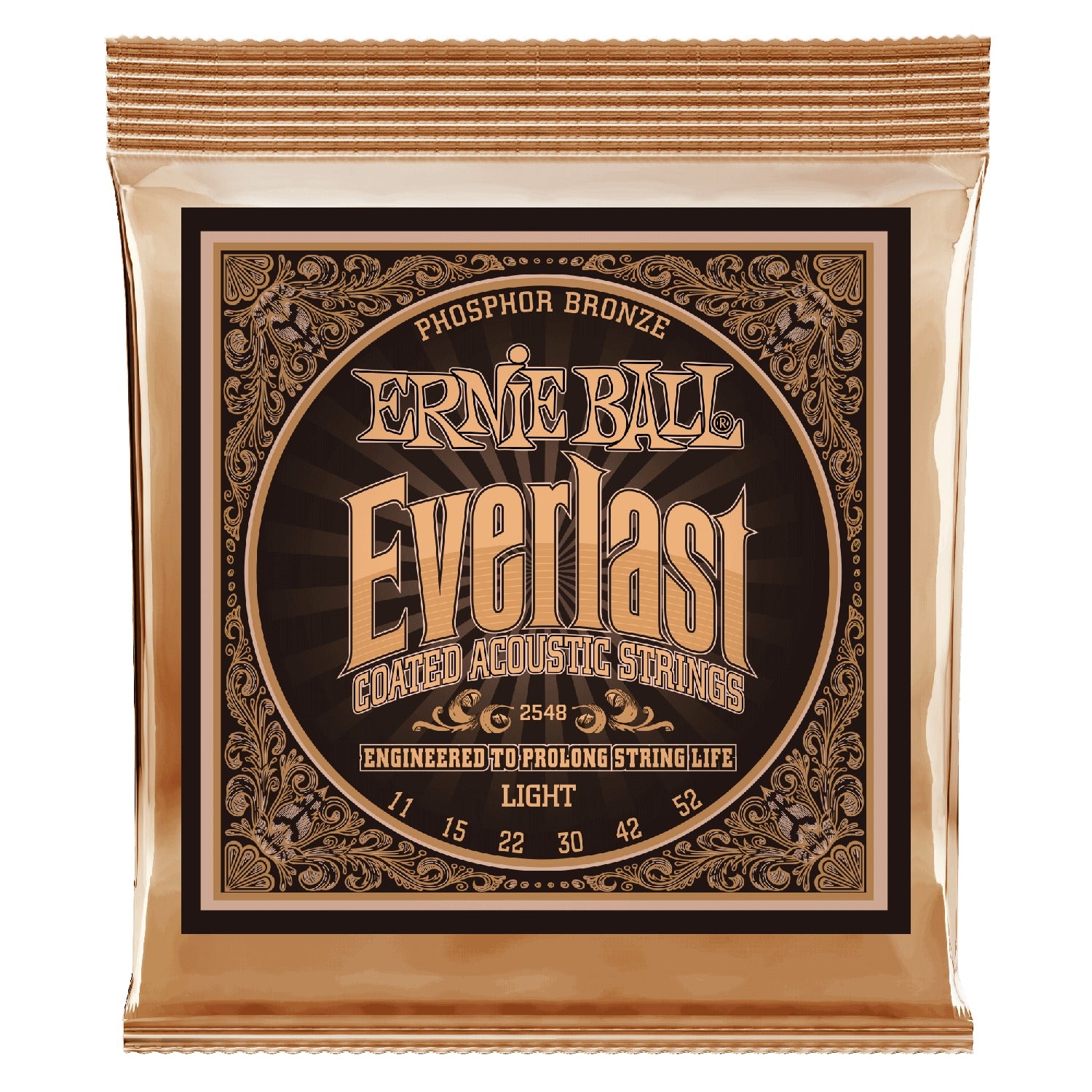 Ernie Ball Acoustic Guitar Strings Light 11-52 Ernie Ball Everlast Coated Phosphor Bronze Acoustic Guitar Strings