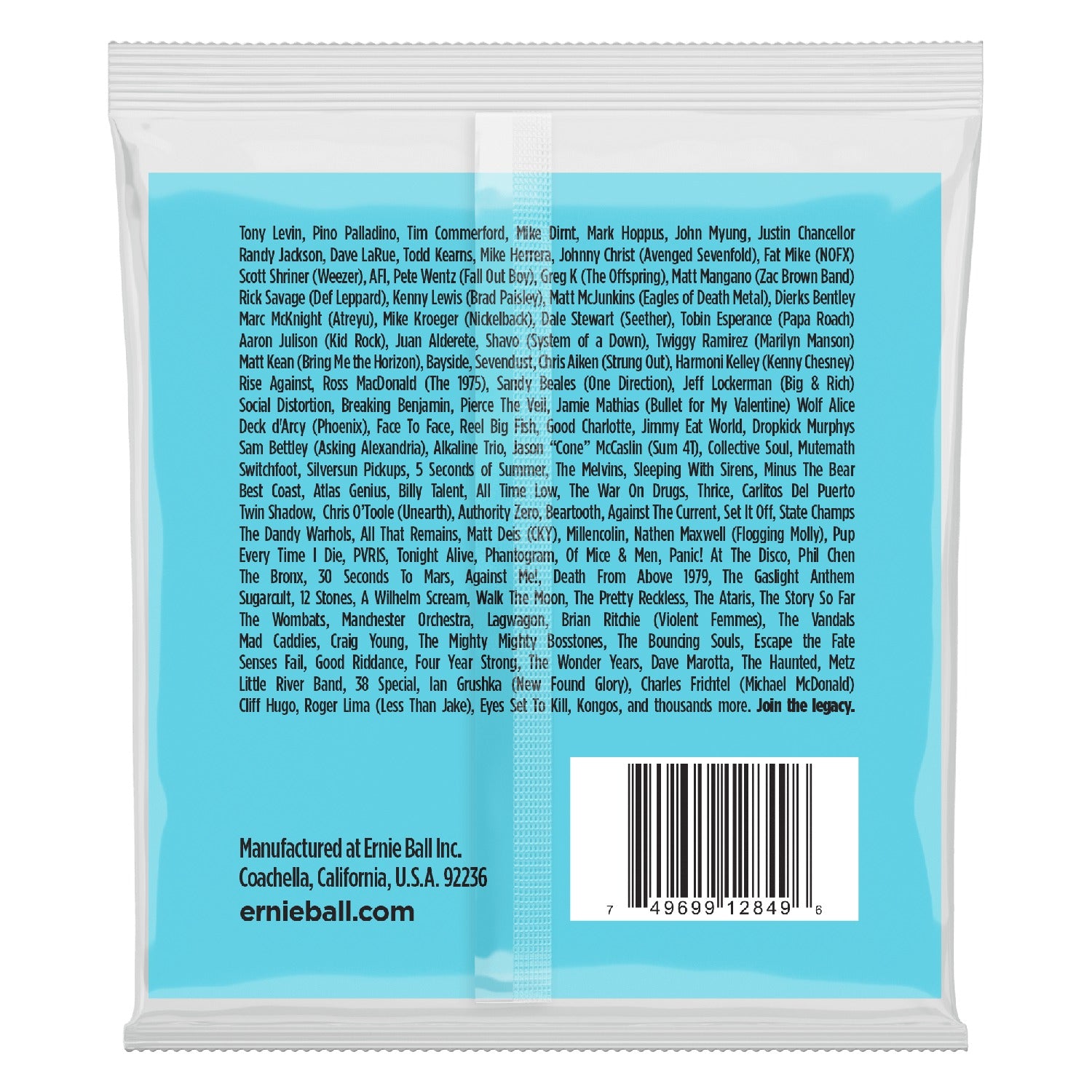 Ernie Ball Bass Guitar Strings 0.045-105 Ernie Ball Super Long Scale Slinky Electric Bass Guitar String