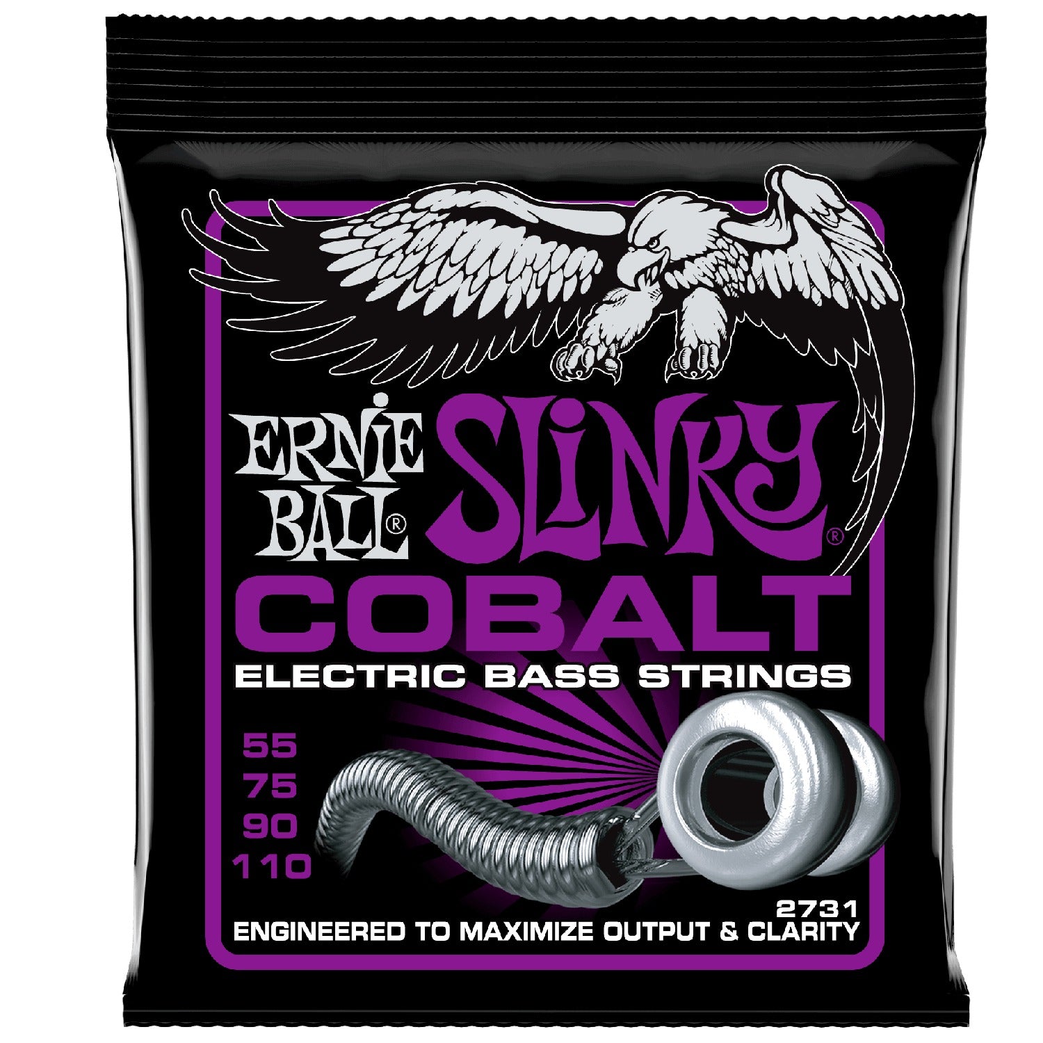 Ernie Ball Bass Guitar Strings Ernie Ball 2731 Cobalt Power Slinky Bass Guitar String 055-110