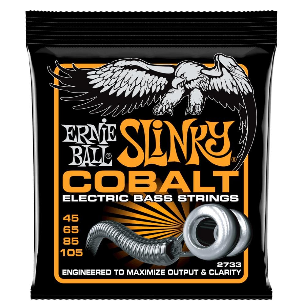 ernie ball bass guitar strings ernie ball 2733 hybrid slinky cobalt electric bass strings 45-105