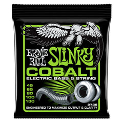 Ernie Ball Bass Guitar Strings Ernie Ball 2736 Slinky Cobalt 5 String Electric Bass Guitar String Set - 45-130 Gauge