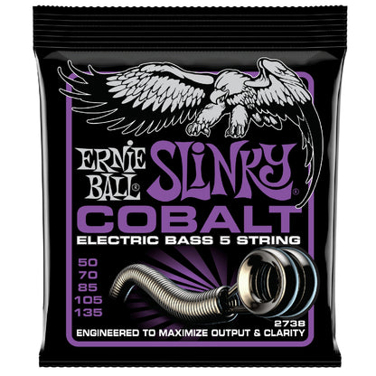 Ernie Ball Bass Guitar Strings Ernie Ball 2738 Power Slinky Cobalt Electric Bass 5 String - 50-135