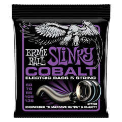 Ernie Ball Bass Guitar Strings Ernie Ball 2738 Power Slinky Cobalt Electric Bass 5 String - 50-135