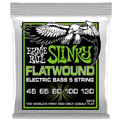 Ernie Ball 2816 Regular Slinky 5-Strings Flatwound Electric Bass Strings - 45-130