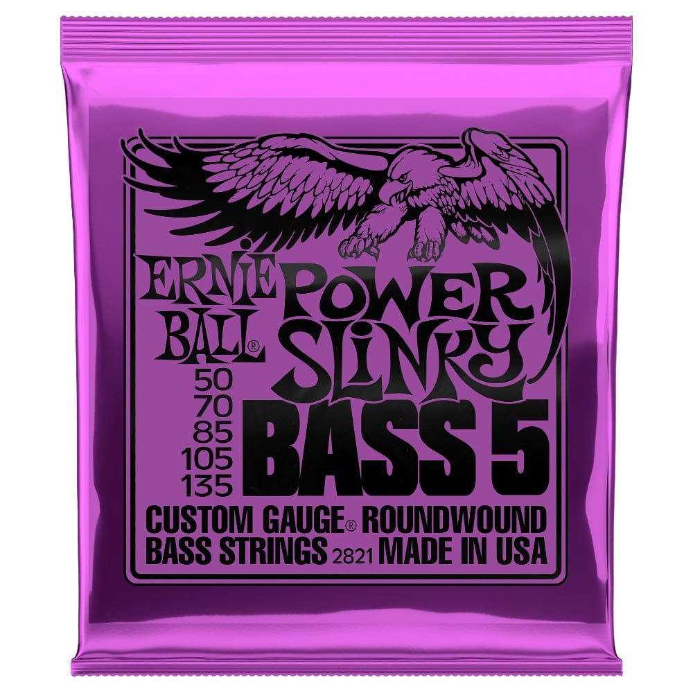 ernie ball bass guitar strings ernie ball 2821 power slinky 5-string bass guitar strings