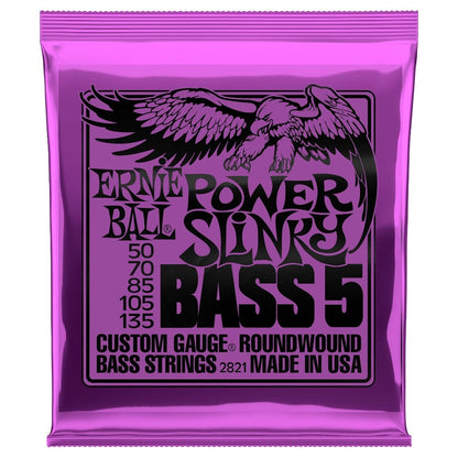 ernie ball bass guitar strings ernie ball 2821 power slinky 5-string bass guitar strings