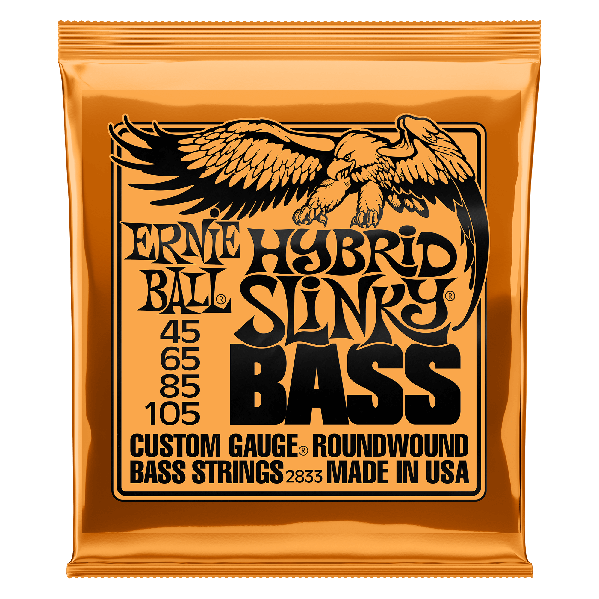 ernie ball bass guitar strings ernie ball 2833 hybrid slinky bass guitar strings - round wound.