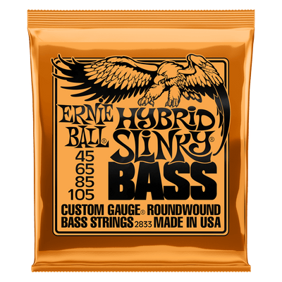 Ernie Ball 2833 Hybrid Slinky Bass Guitar Strings - Round Wound. - 0.045-0.105