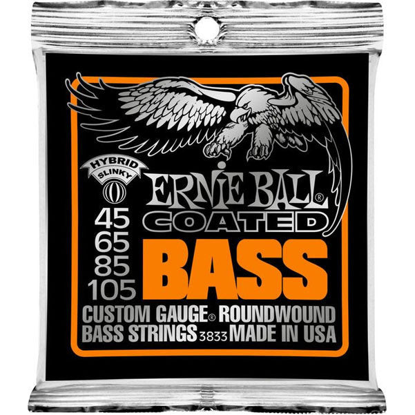 ernie ball bass guitar strings ernie ball 3833 coated bass strings - hybrid slinky