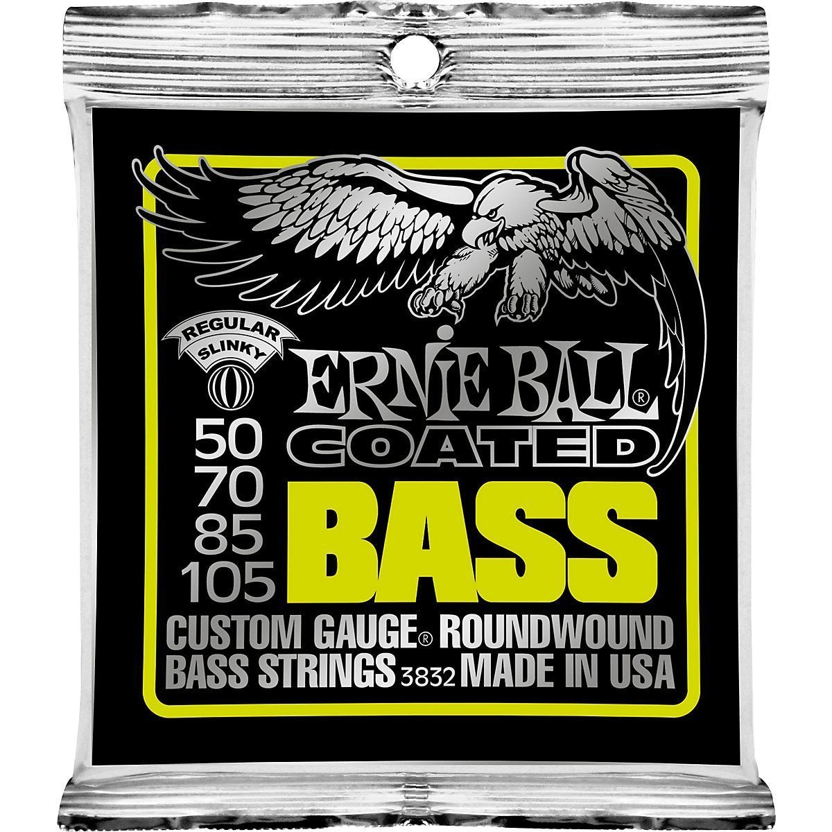 ernie ball bass guitar strings ernie ball coated bass guitar strings - regular slinky
