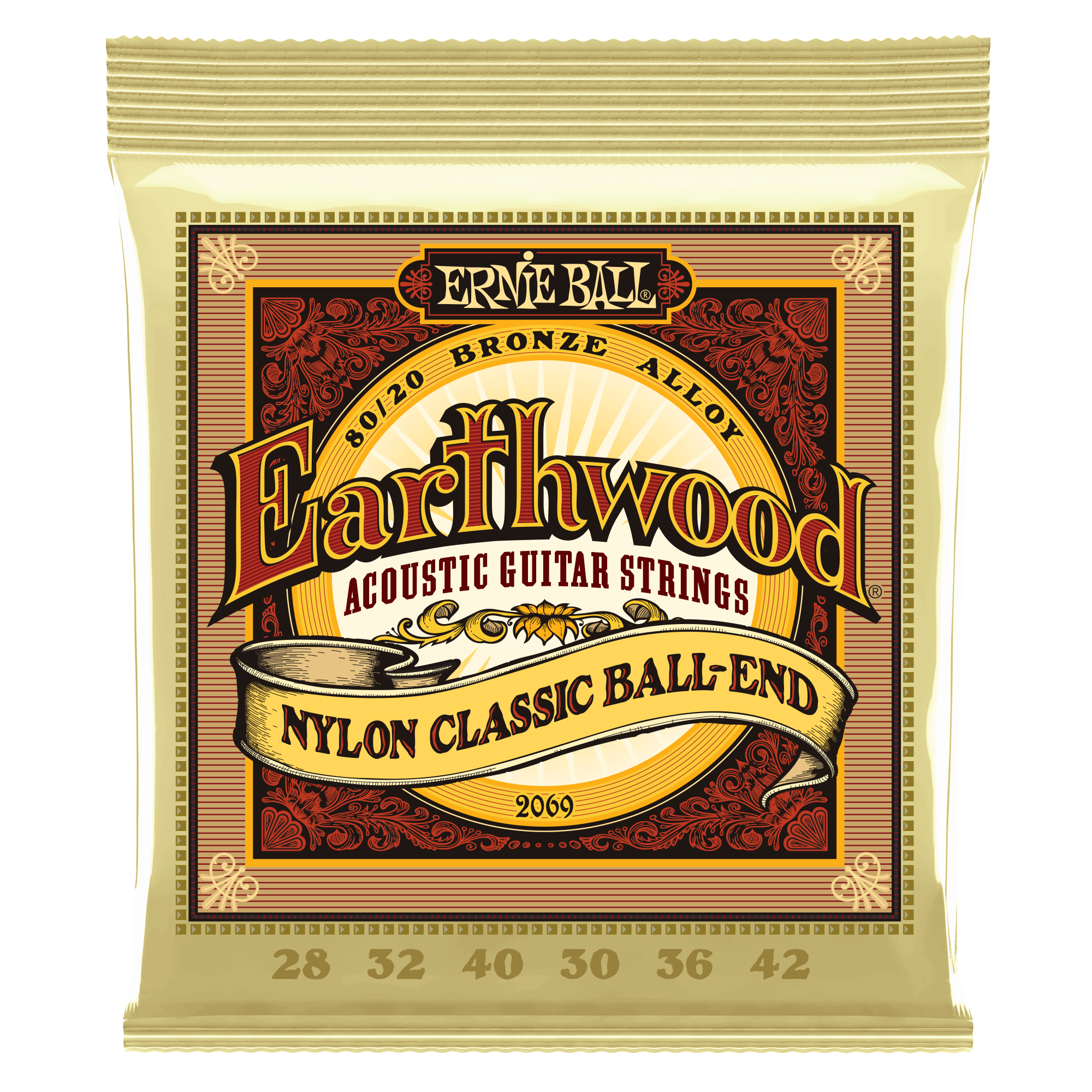 Ernie Ball Classical Guitar Strings Ernie Ball 2069 Earthwood Nylon Strings