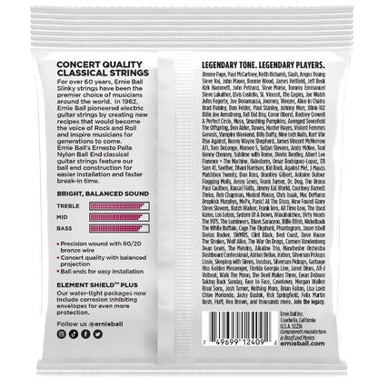 Ernie Ball Classical Guitar Strings Ernie Ball 2409 Ernesto Palla Black And Gold Ball-End Nylon Classical Guitar Strings