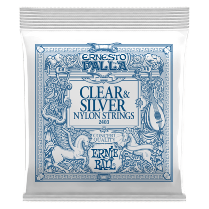 Ernie Ball Classical Guitar Strings Ernie Ball Ernesto Palla Nylon Clear and Silver Classical Tie On Set