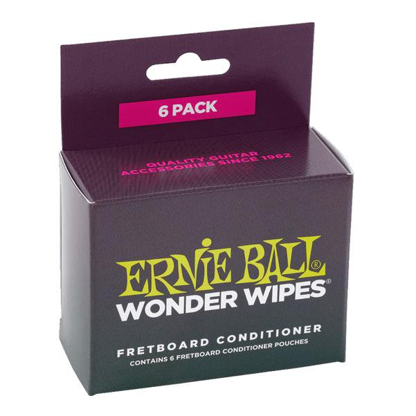 ernie ball cleaners and conditioners ernie ball 4276 wonder wipes fretboard conditioner - pack of 6