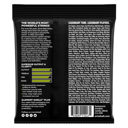 Ernie Ball Electric Guitar Strings .010 - .046 Ernie Ball Regular Slinky Cobalt Electric Guitar Strings 3 Pack 10-46
