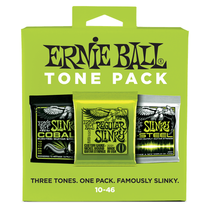ernie ball electric guitar strings 10- 46 gauge ernie ball regular slinky electric tone pack (10- 46 gauge)   #size_10--46-gauge