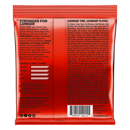 ernie ball electric guitar strings ernie ball 2015 paradigm slinky electric guitar strings skinny top heavy bottom - 10-52
