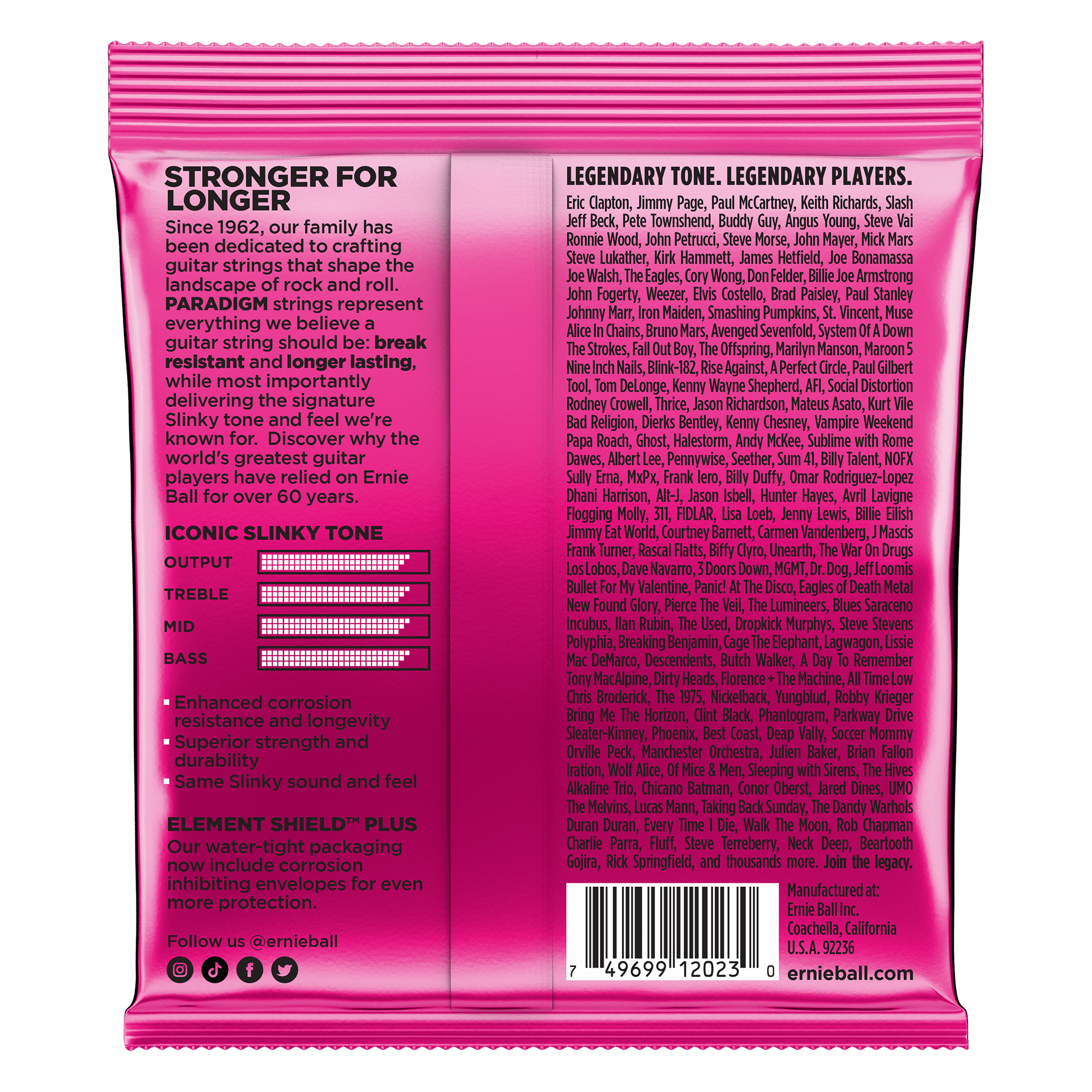 ernie ball electric guitar strings ernie ball 2023 paradigm super slinky paradigm electric guitar strings - 9-42