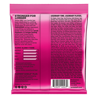 ernie ball electric guitar strings ernie ball 2023 paradigm super slinky paradigm electric guitar strings - 9-42