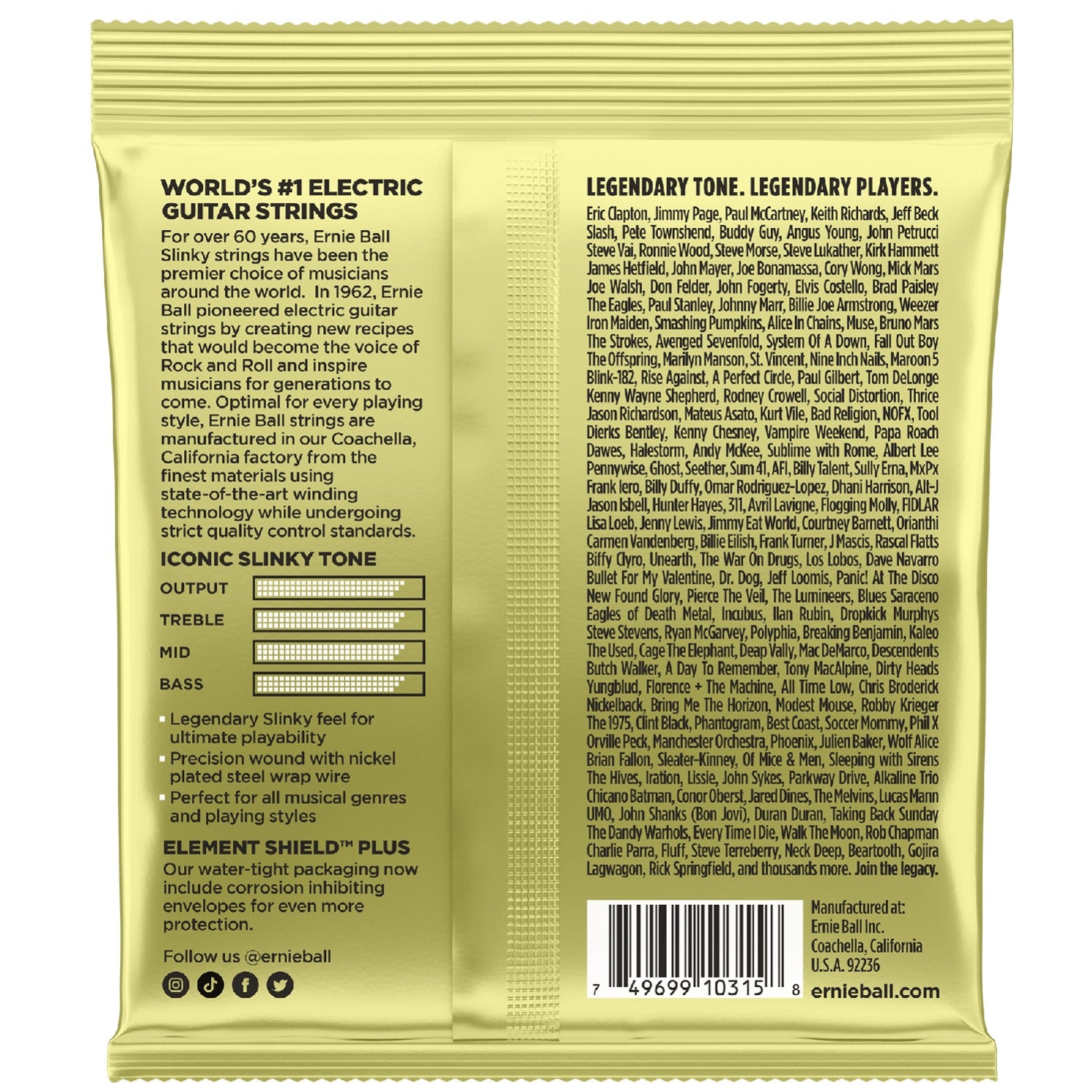 Ernie Ball Electric Guitar Strings Ernie Ball 2214 Mammoth Slinky Electric Guitar 12-62