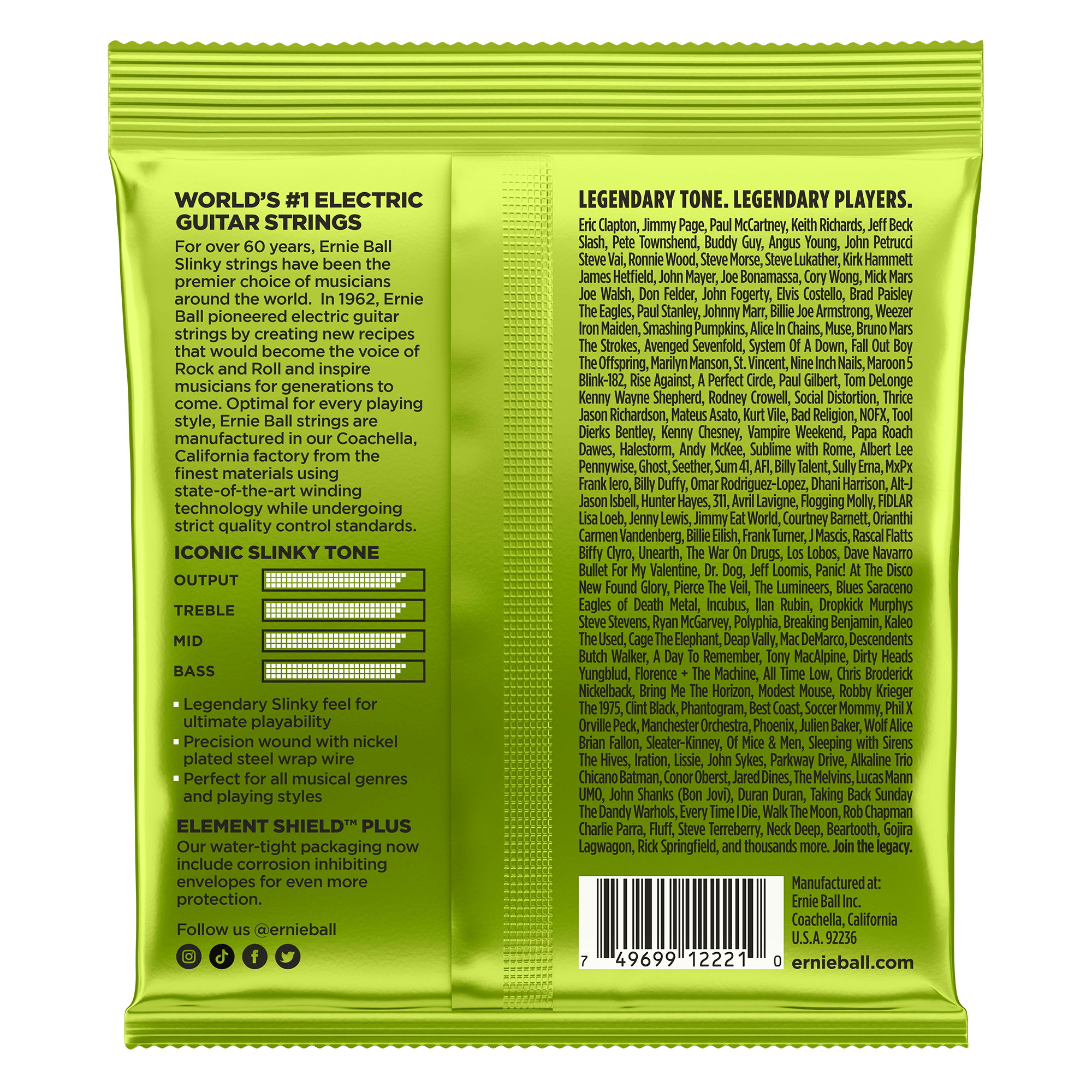 Ernie Ball Electric Guitar Strings Ernie Ball 2221 Regular Slinky Electric Guitar Strings, Nickel Wound