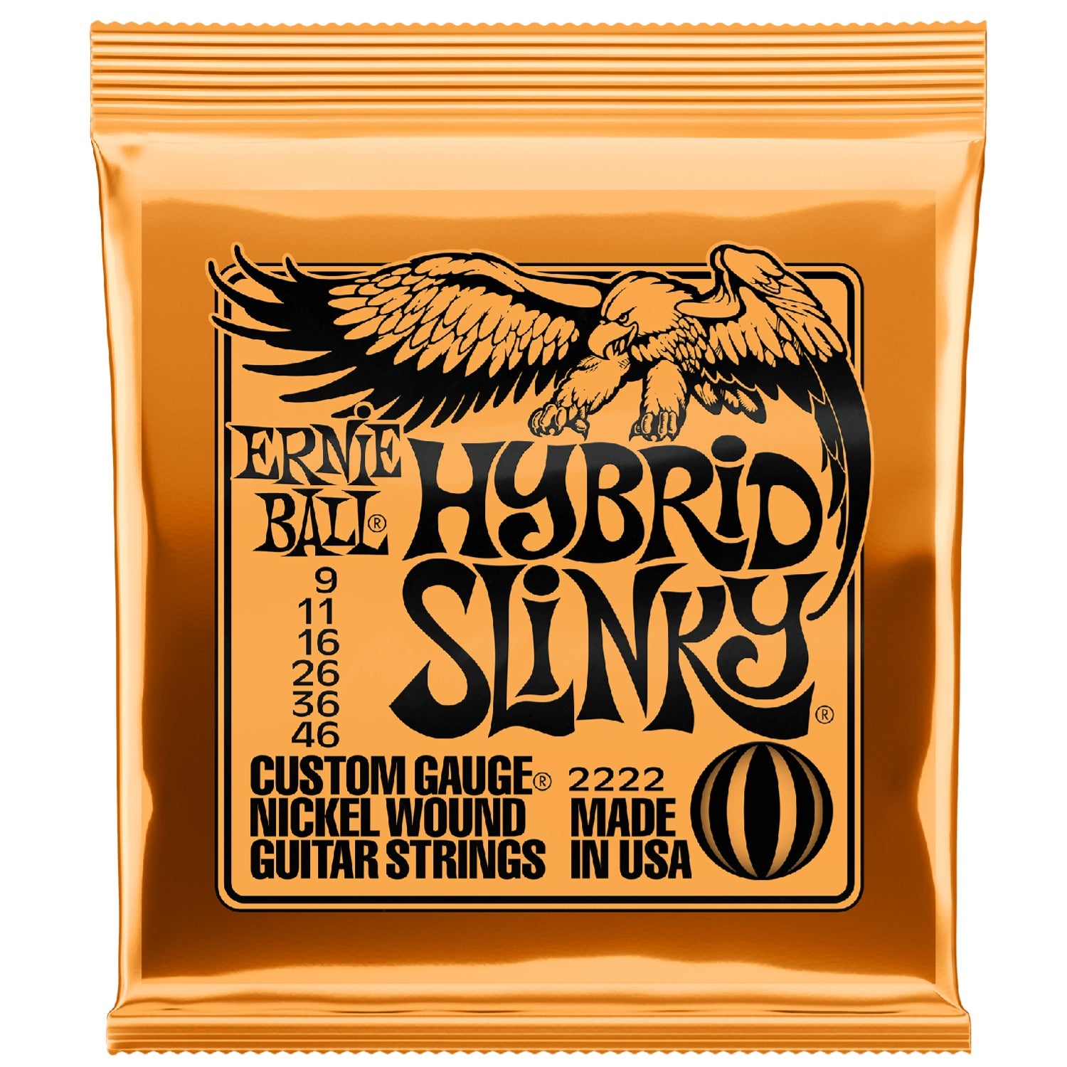 Ernie Ball Electric Guitar Strings Ernie Ball 2222 Electric Guitar Strings - Nickel, Hybrid Slinky - 0.09-0.46
