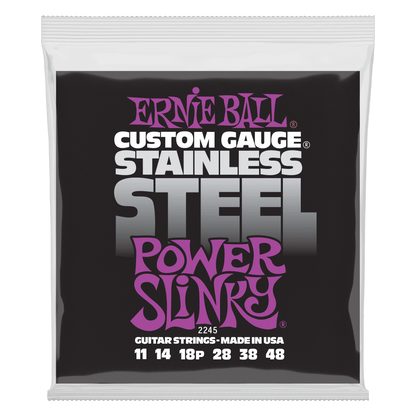 Ernie Ball Electric Guitar Strings Ernie Ball 2245 Guitar Strings, Stainless Steel, Power Slinky