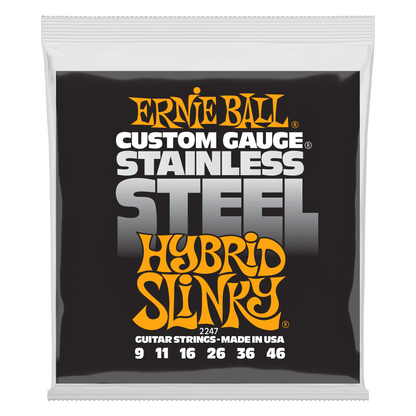 ernie ball electric guitar strings ernie ball 2247 stainless steel hybrid slinky electric guitar strings