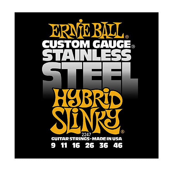 ernie ball electric guitar strings ernie ball 2247 stainless steel hybrid slinky electric guitar strings - garage sale