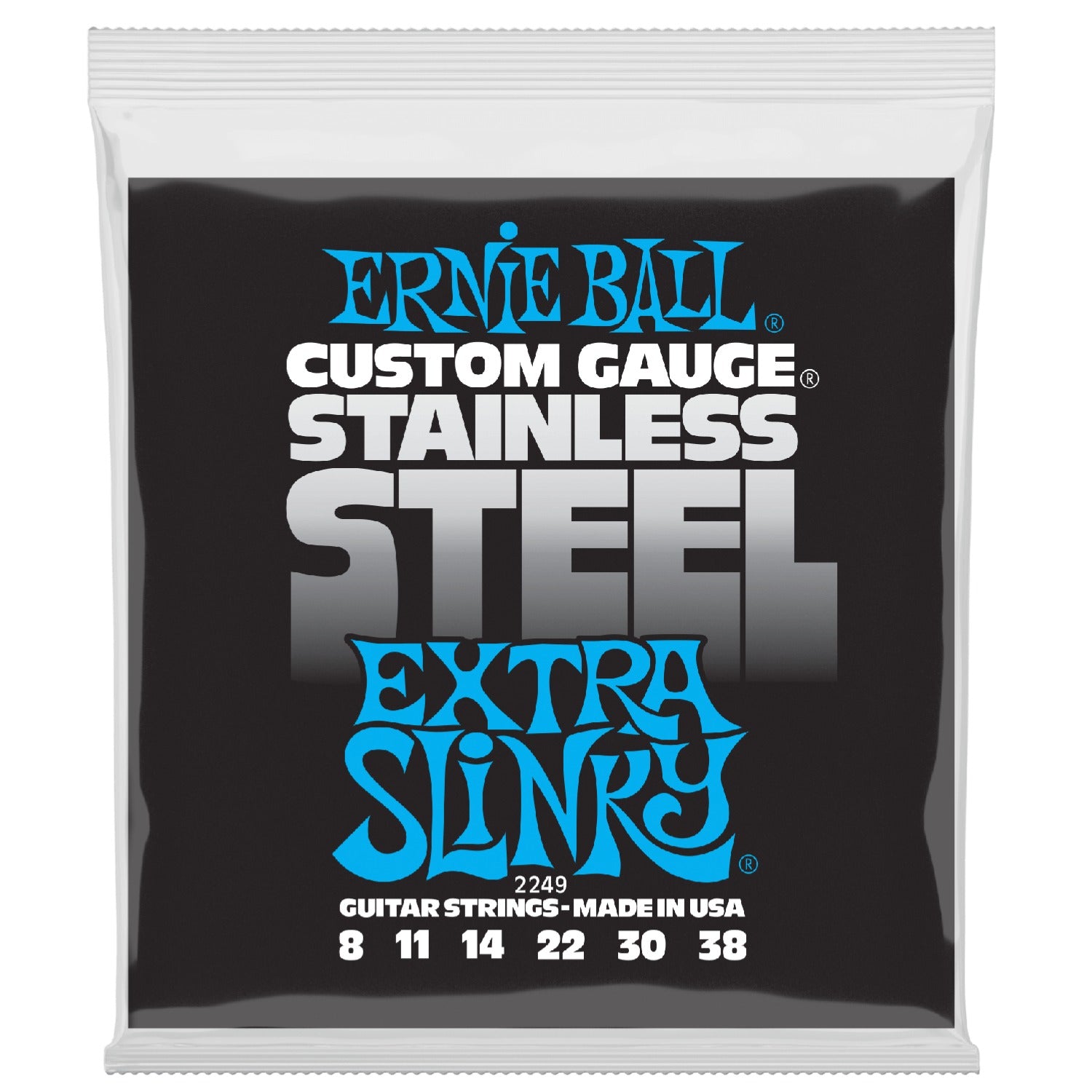 Ernie Ball Electric Guitar Strings Ernie Ball 2249 Extra Slinky Stainless Steel Guitar Strings