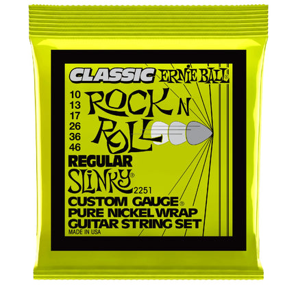 Ernie Ball Electric Guitar Strings Ernie Ball 2251 Pure Nickel Slinky Electric Guitar Strings - 0.10-0.46