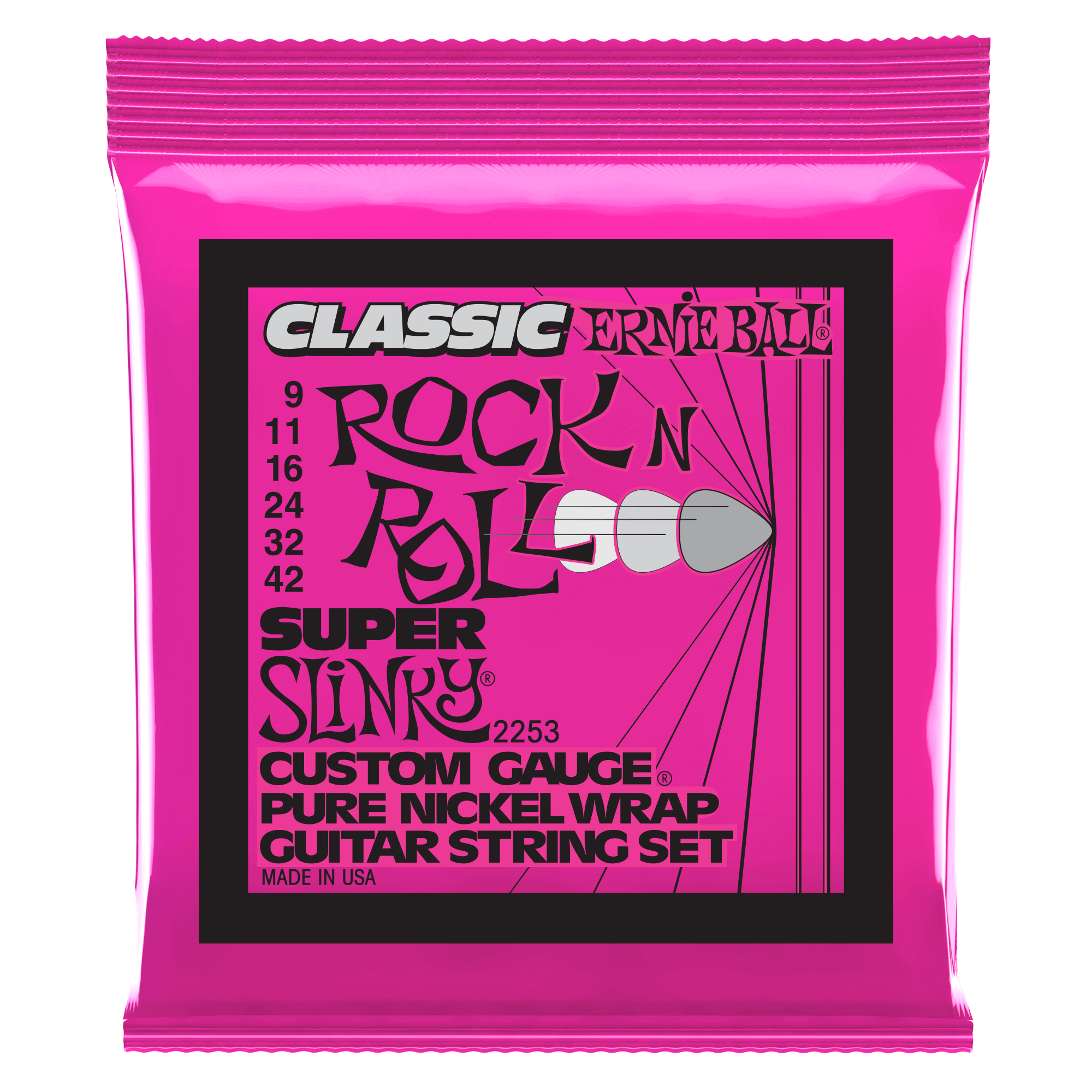 Ernie Ball Electric Guitar Strings Ernie Ball 2253 Classic Super Slinky Electric Guitar Strings