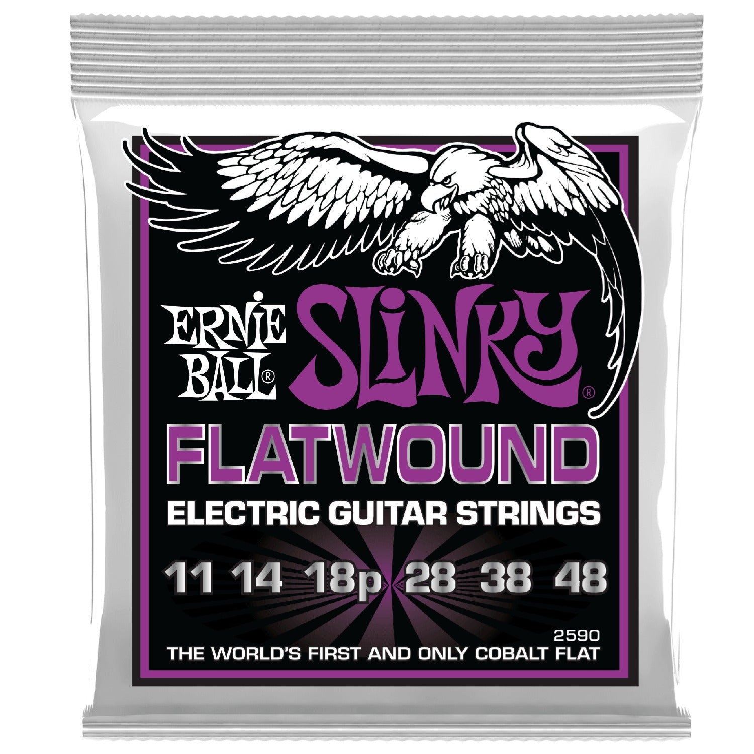 Ernie Ball Electric Guitar Strings Ernie Ball 2590 Power Slinky Flatwound Electric Guitar Strings - .011-.048