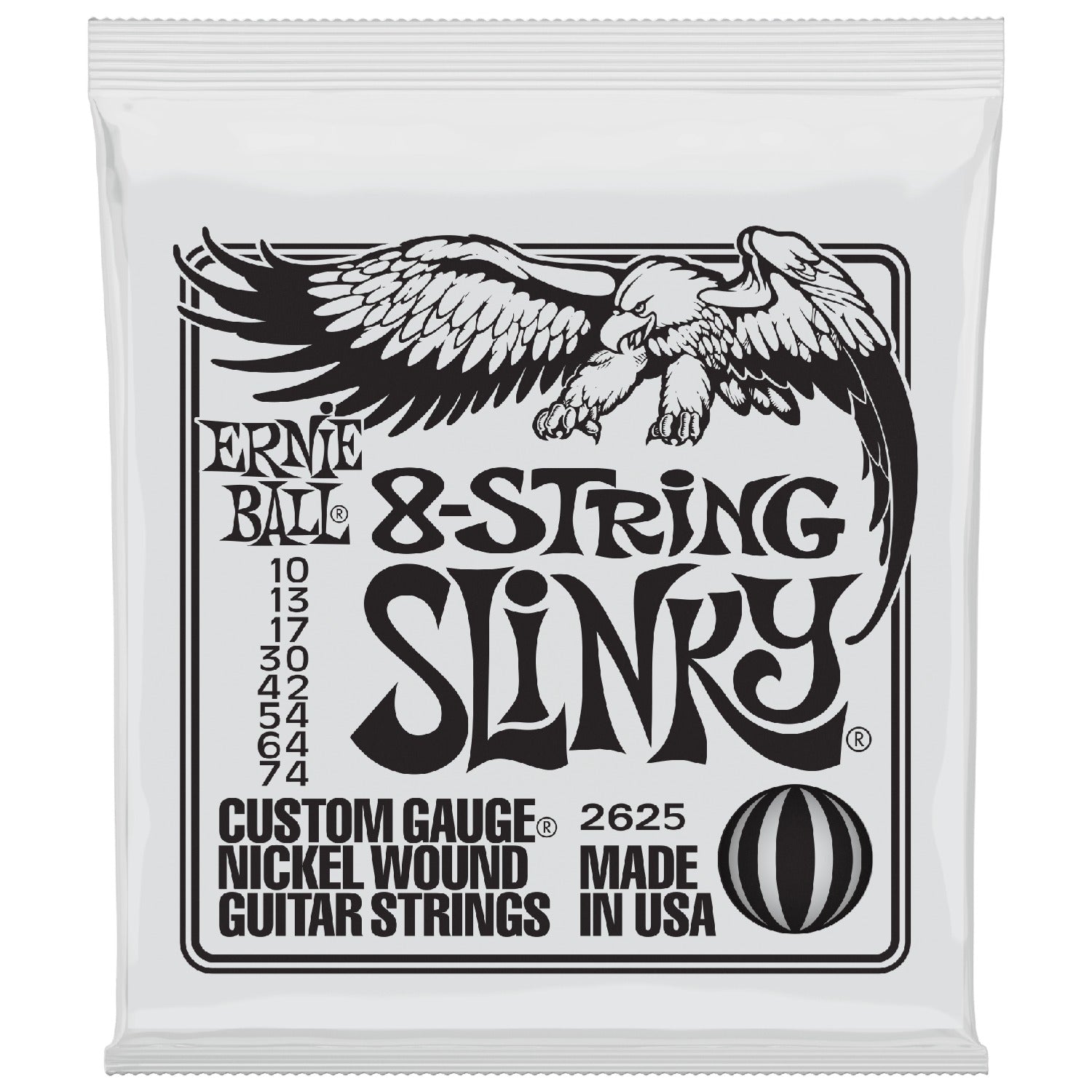 Ernie Ball Electric Guitar Strings Ernie Ball 2625 Slinky Electric Strings, 8-String - 0.10-0.42