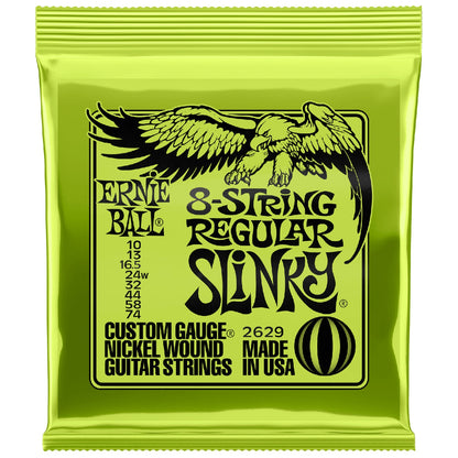 Ernie Ball Electric Guitar Strings Ernie Ball 2629 Regular Slinky Nickel Wound 8 String Electric Guitar String Set 10 - 74