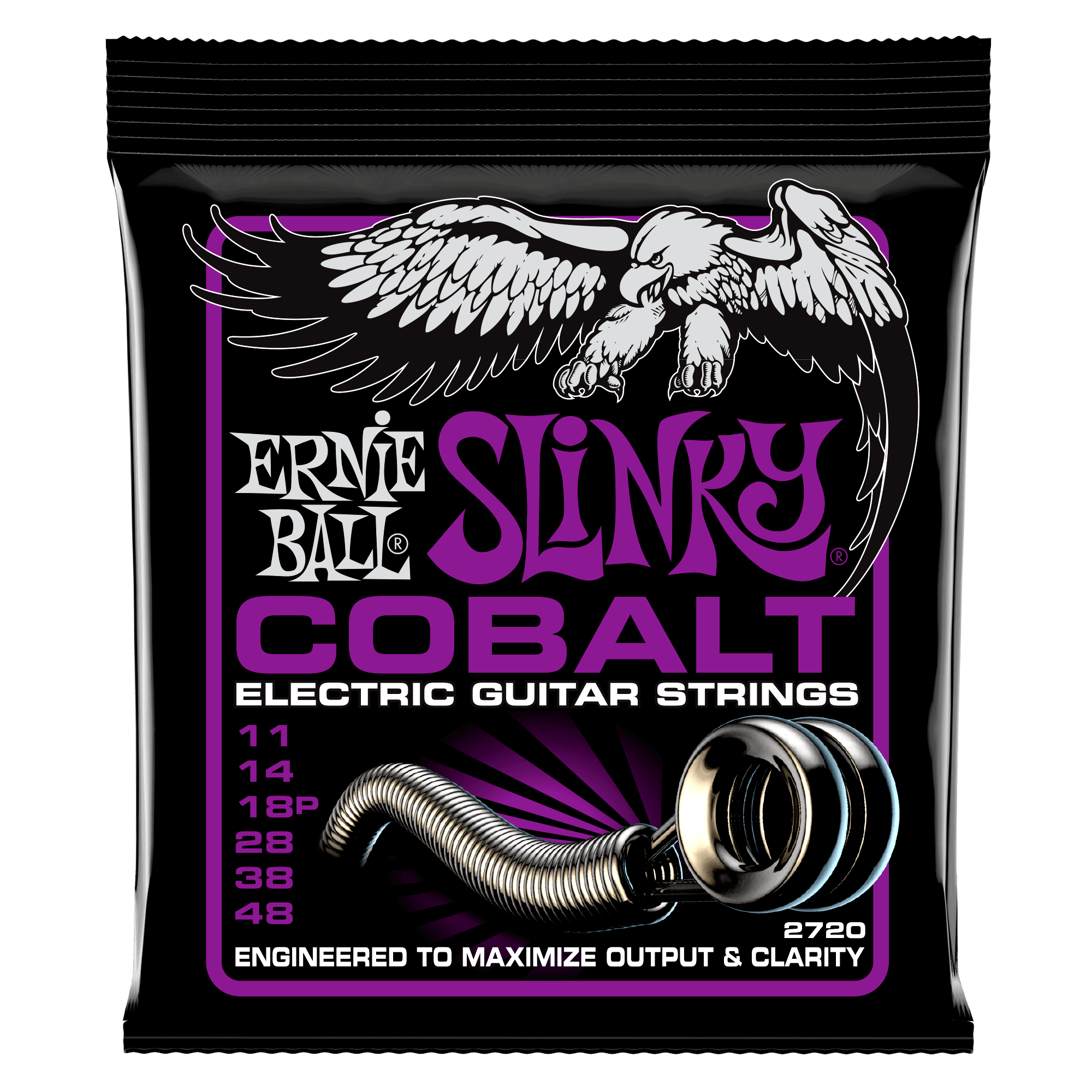 ernie ball electric guitar strings ernie ball 2720 power slinky cobalt electric guitar strings - 11-48