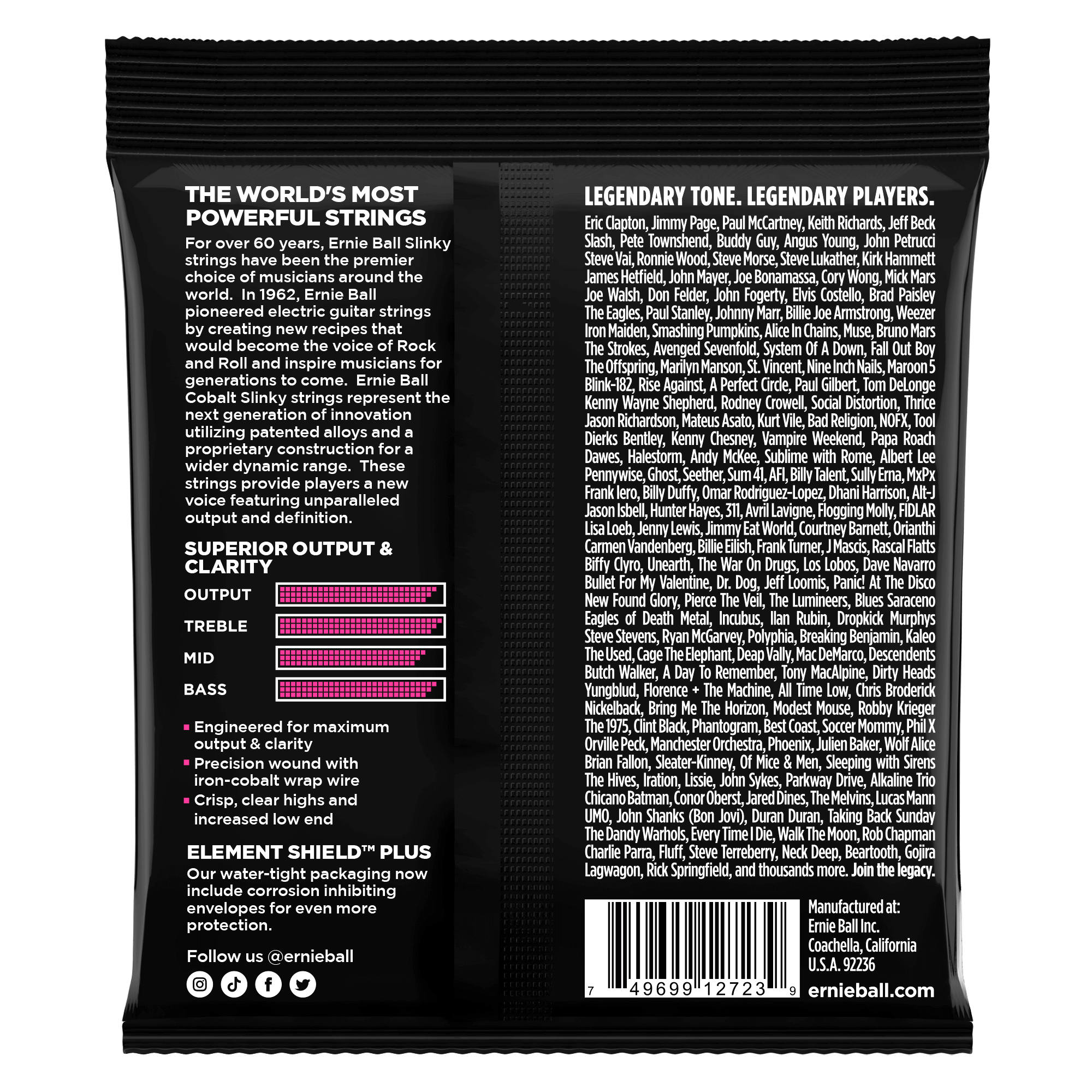 ernie ball electric guitar strings ernie ball 2723 cobalt super slinky electric guitar strings