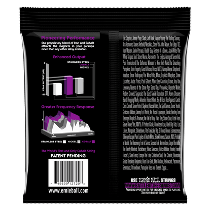 ernie ball electric guitar strings ernie ball 2729 power slinky cobalt 7-string electric guitar strings - 11-58 gauge