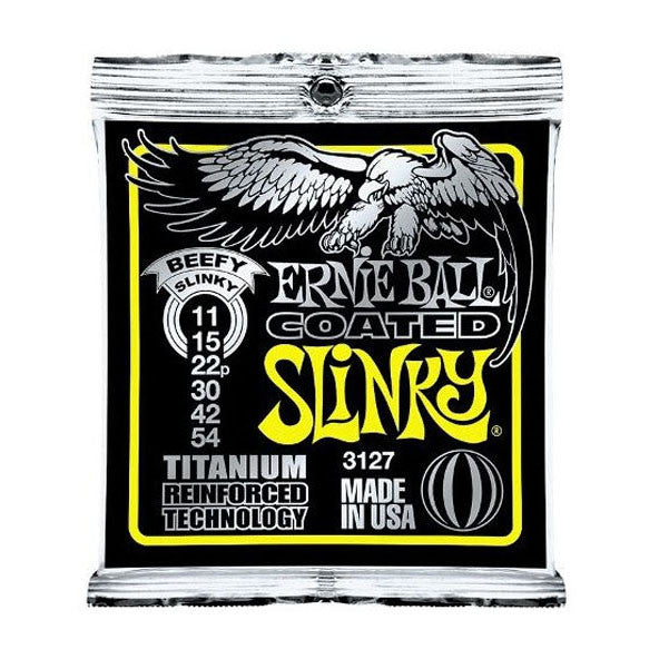 ernie ball electric guitar strings ernie ball 3127 coated electric beefy slinky guitar strings
