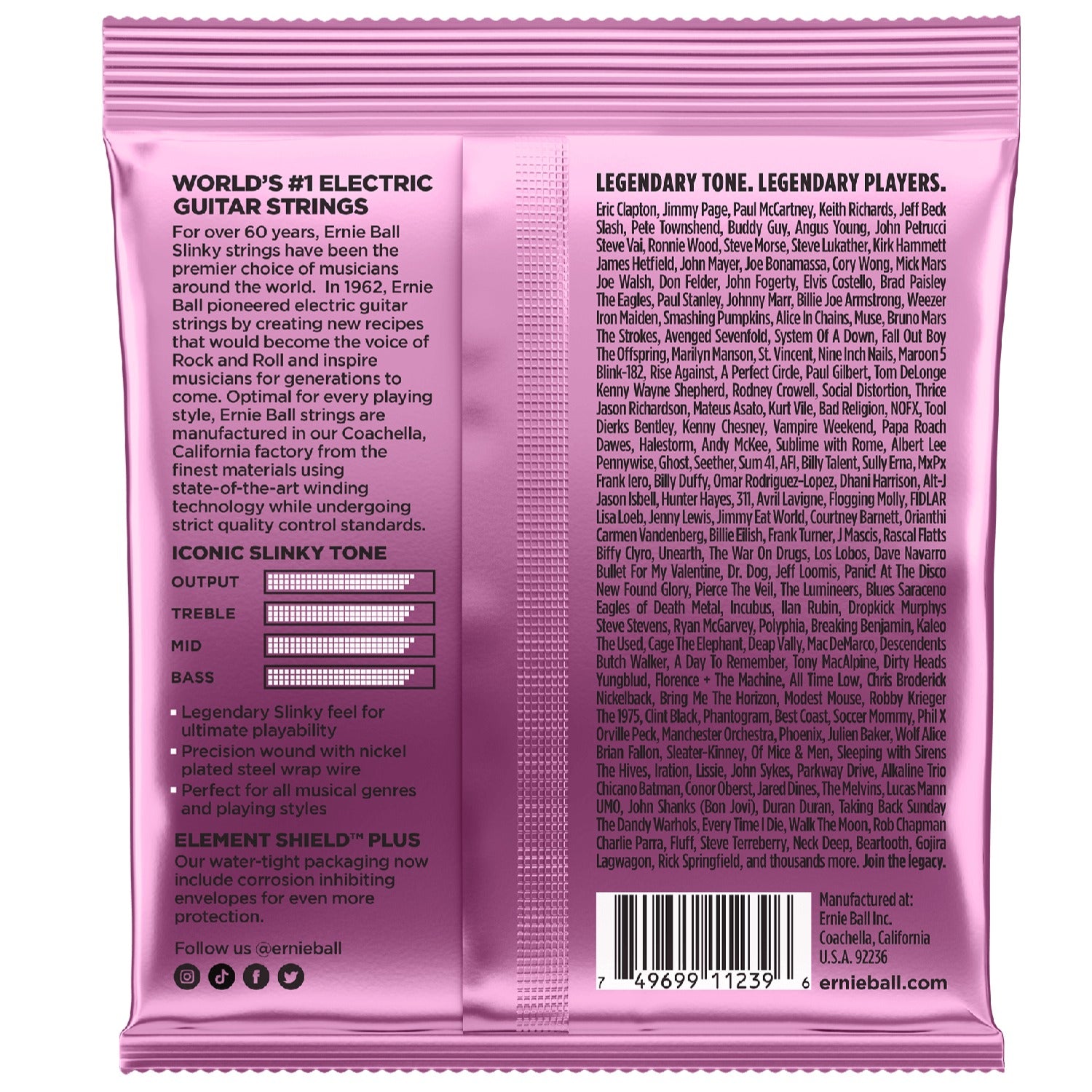 Ernie Ball Electric Guitar Strings Ernie Ball 3213 Mega Slinky Nickel Wound Electric Guitar String 3 Pack - .10.5-.48