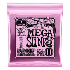 Ernie Ball Electric Guitar Strings Ernie Ball 3213 Mega Slinky Nickel Wound Electric Guitar String 3 Pack - .10.5-.48