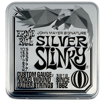 Ernie Ball Electric Guitar Strings Ernie Ball 3818 John Mayer Silver Slinky Signature Electric Guitar Strings