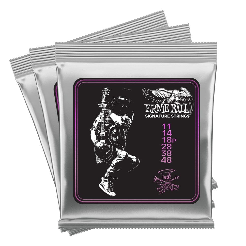 ernie ball electric guitar strings ernie ball 3820 slash ltd electric guitar string set - pack of 3 11-48