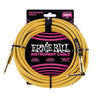 Ernie Ball Guitar Cables Gold Ernie Ball 25 Ft Braided Straight-Angle Instrument Cable